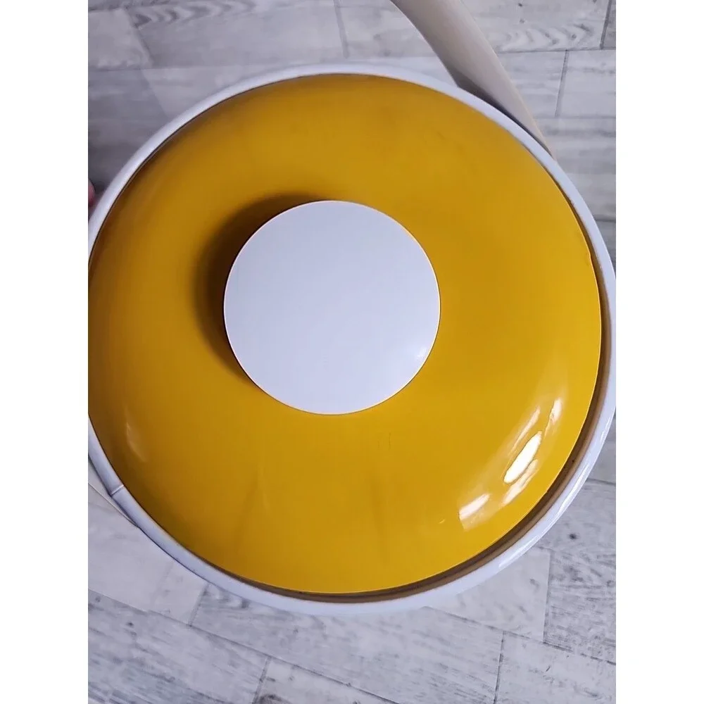 Vintage MCM Georges Briard Ice Bucket Yellow Orange w/ Lid 9